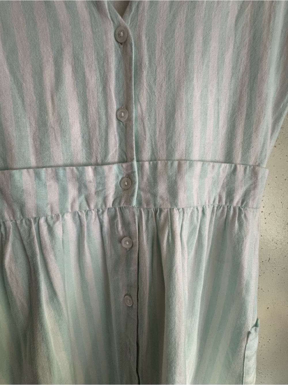 Hope & Henry Stripe Linen Organic Cotton Blend Dress with Patch Pockets Size 4 - Picture 6 of 12